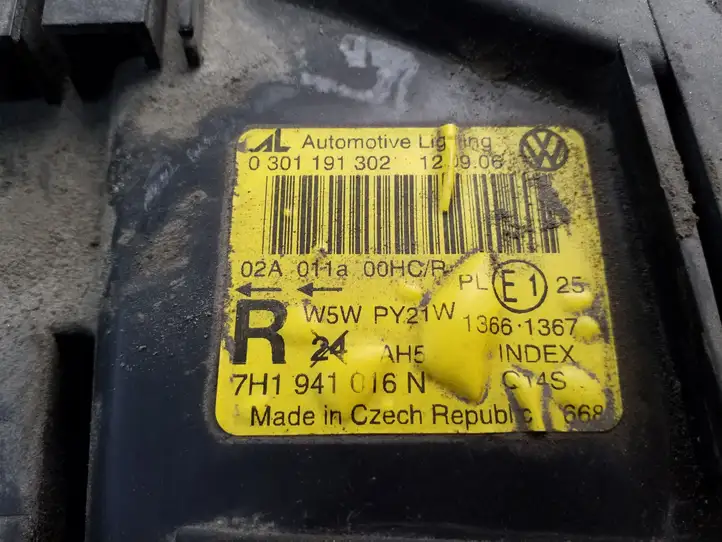 Volkswagen Transporter - Caravelle T5 (2003 - 2009) 0301191302 Передняя фара — фото 6