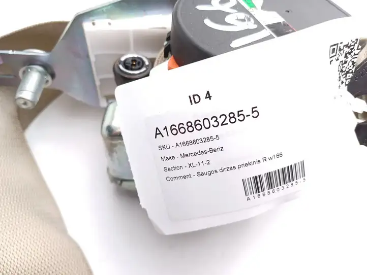 Mercedes-Benz ML W166 (2012 - 2017) A1668600185 Комплект ремней безопасности — фото 14