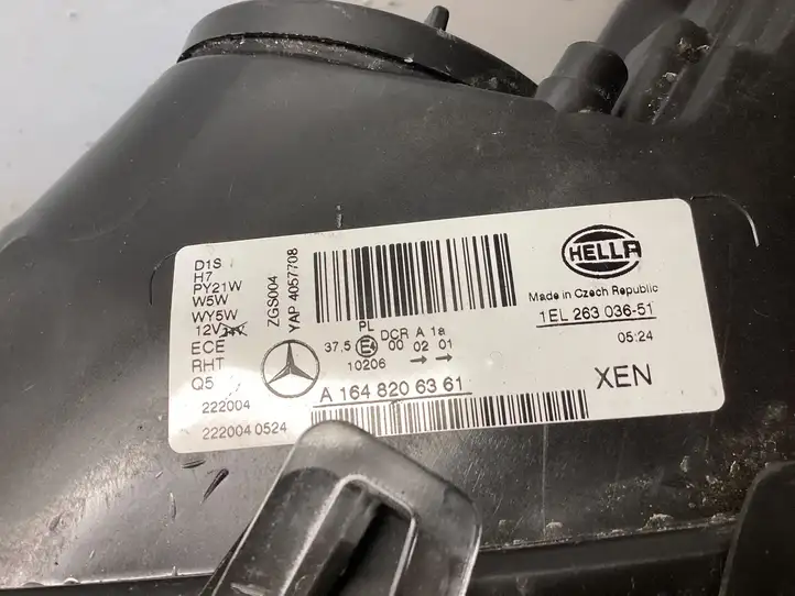 Mercedes-Benz ML W164 (2005 - 2011) A1648206361 Передняя фара — фото 6