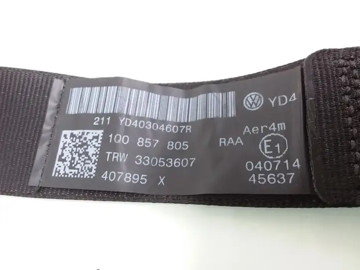 Volkswagen Eos (2006 - 2010) 1Q0857805 Задний ремень безопасности — фото 3