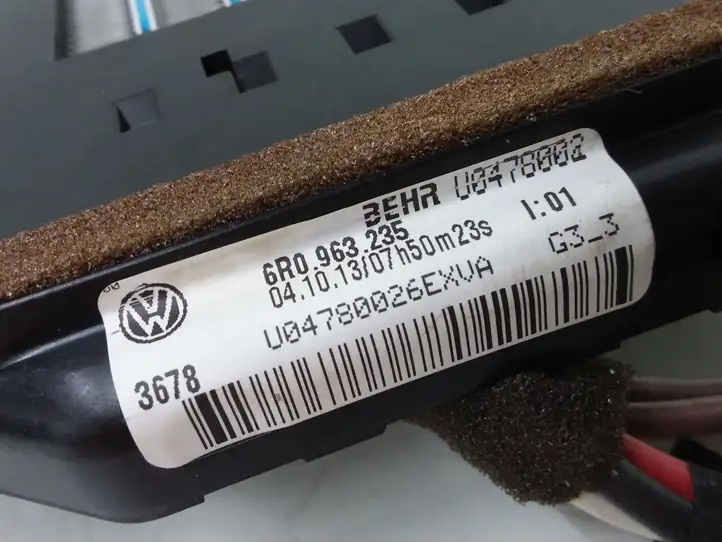 Skoda Rapid (NH) (2012 - 2019) 6R0963235 Электрический отопитель салона — фото 3