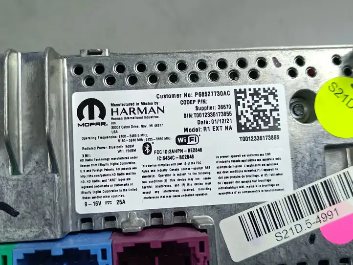 Jeep Grand Cherokee WL (2021 - ) 68375145AG Магнитола / мультимедийная система — фото 16