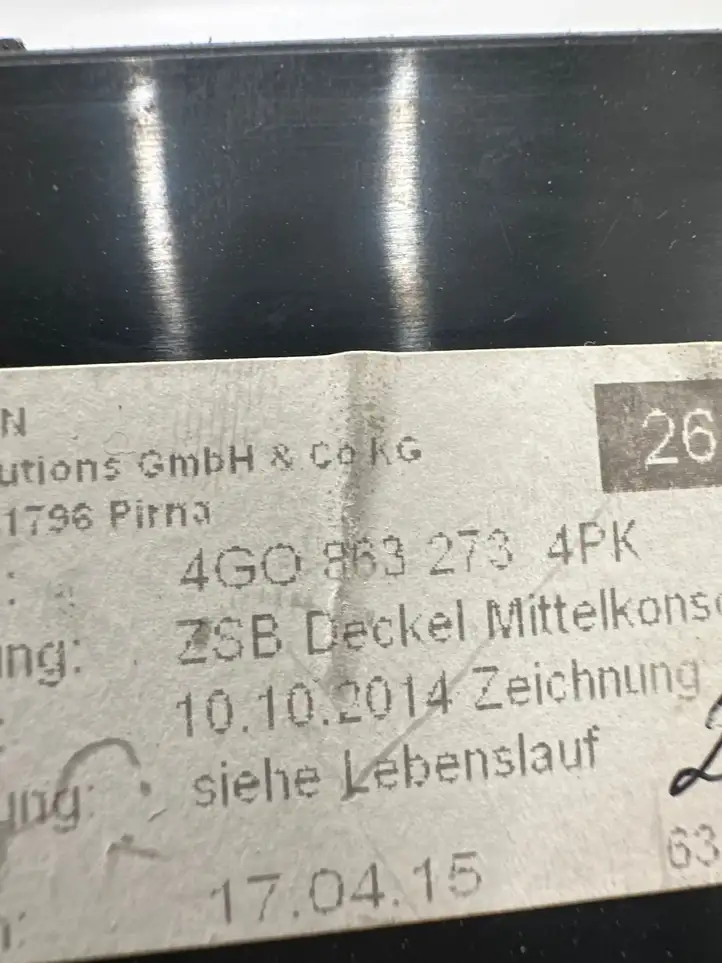 Audi A6 C7 (2014 - 2018) 4G0863273 Накладка передней пепельницы — фото 4