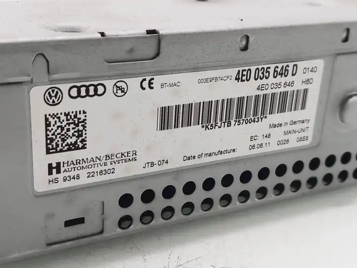Audi A6 S6 C6 4F (2008 - 2011) 4e0035646D CD/DVD чейнджер — фото 5