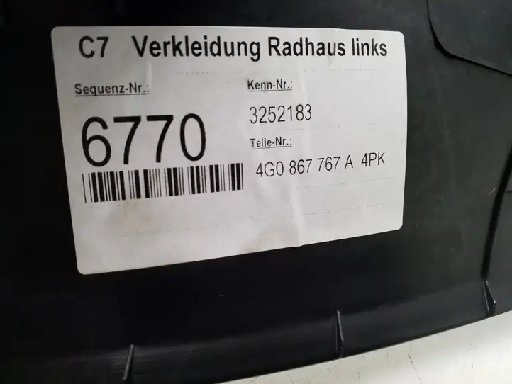 Audi A6 C7 (2011 - 2014) 4G0867767 Внутренняя отделка заднего порога — фото 7