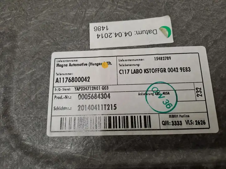 Mercedes-Benz CLA C117,X117,W117 (2013 - 2019) A1176800042 Пол багажника — фото 8