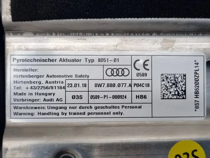 Audi S5 F5 (2016 - ) 8W7880077A Детали складной крыши — фото 6
