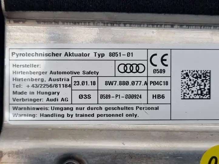 Audi S5 F5 (2016 - ) 8W7880077A Детали складной крыши — фото 5