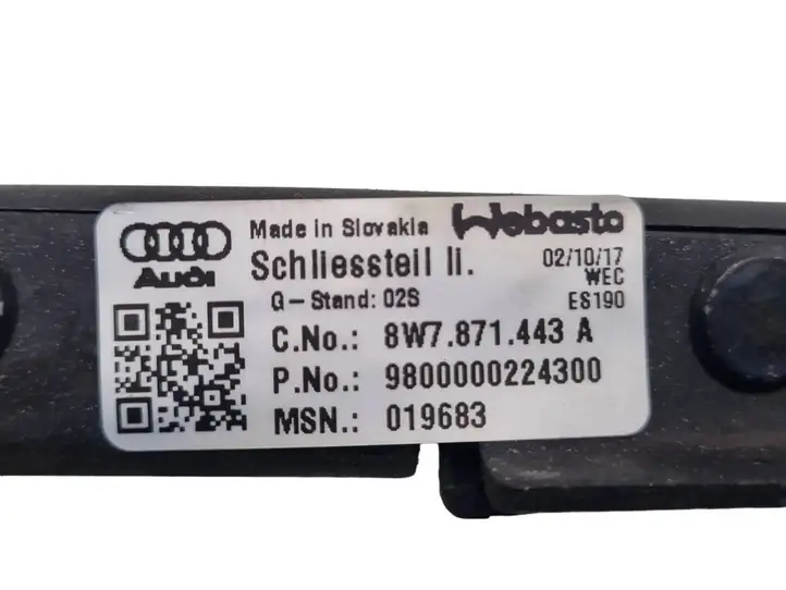 Audi S5 F5 (2016 - ) 8W7871443A Гидроцилиндр замка крыши — фото 4