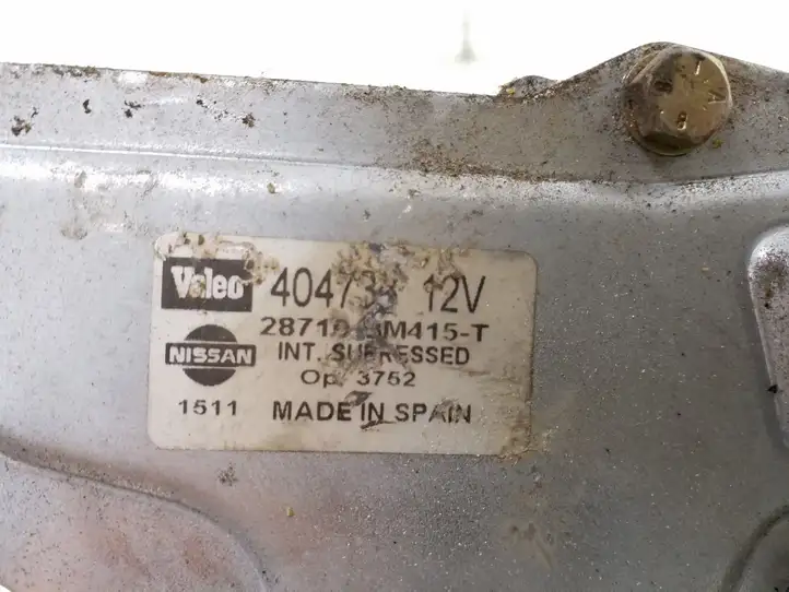 Nissan Almera N16 (2000 - 2010) 28710BM415T Двигатель стеклоочистителя заднего стекла — фото 4