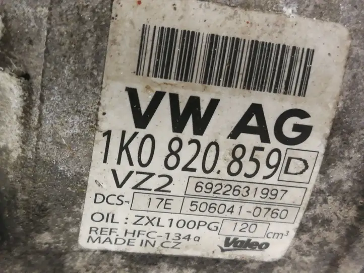 Volkswagen Golf V (2003 - 2009) 1K0820859D Компрессор (насос) кондиционера воздуха — фото 5