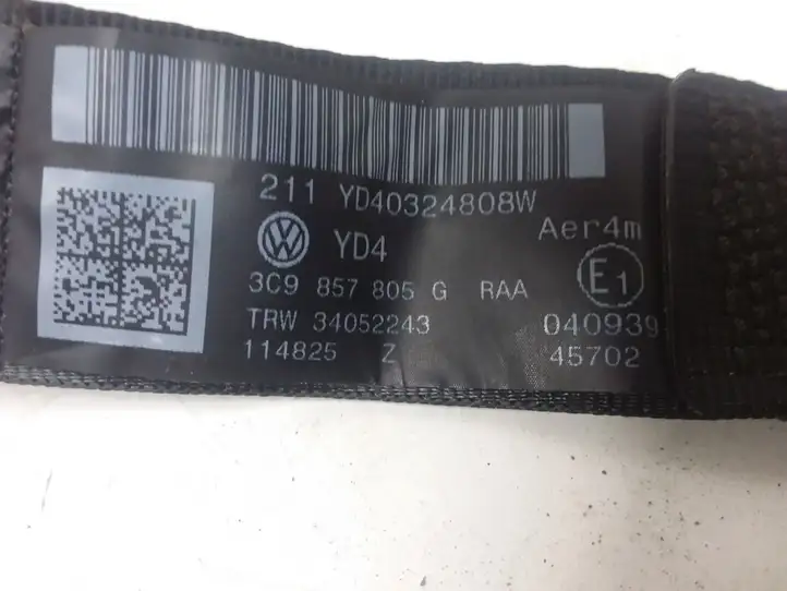 Volkswagen PASSAT B6 (2005 - 2010) 3C9857805G Задний ремень безопасности — фото 3