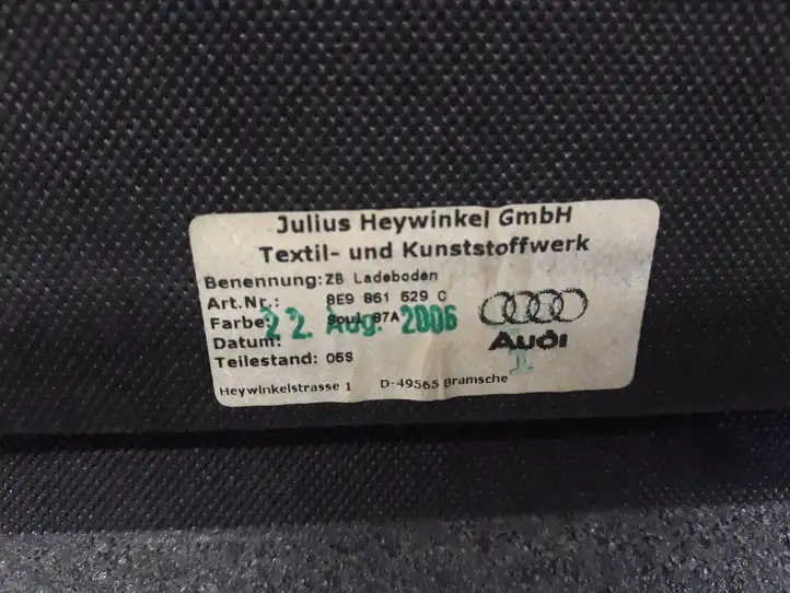 Audi A4 S4 B7 8E 8H (2004 - 2009) 8E9861529C Пол багажника — фото 2
