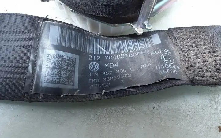 Volkswagen PASSAT B6 (2005 - 2010) 3C9857806G Задний ремень безопасности — фото 5