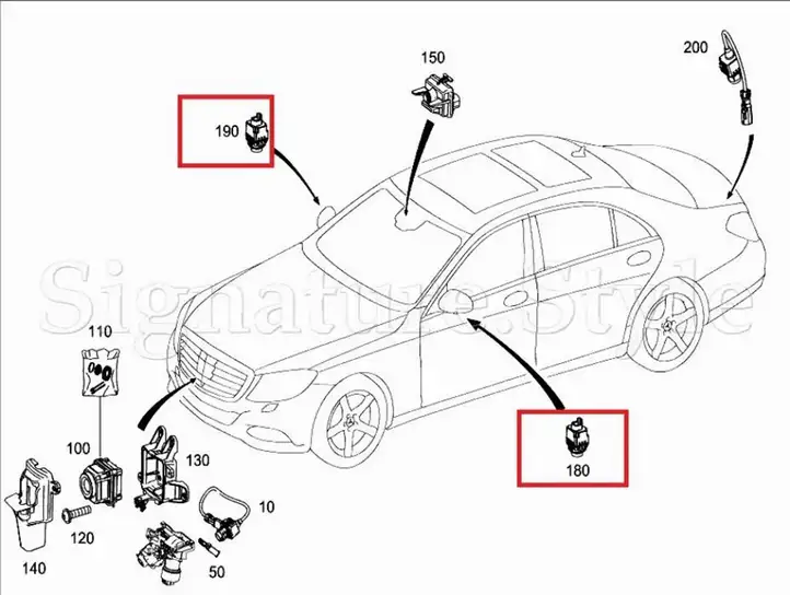 Mercedes-Benz CLS w257 (2018 - ) A0009055605 Камера в зеркале заднего вида — фото 7