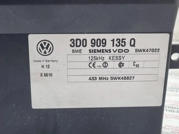Volkswagen Touareg I (2002 - 2010) 3D0909135Q Блок бесключевого доступа — фото 2