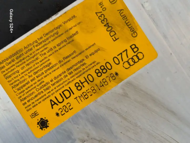 Audi A4 S4 B7 8E 8H (2004 - 2009) 8H0880077B Система защиты от опрокидывания — фото 6