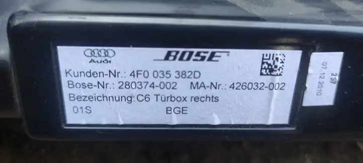 Audi A6 S6 C6 4F (2004 - 2008) 4F0035382D Твитер передней двери — фото 4