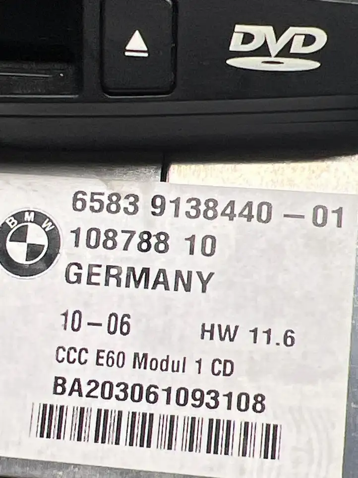 BMW 5 E60 E61 (2004 - 2010) 65839138440 CD/DVD чейнджер — фото 5