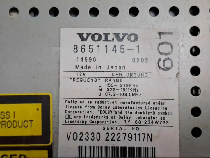 Volvo S80 (1998 - 2004) 86511451 Магнитола / мультимедийная система — фото 8