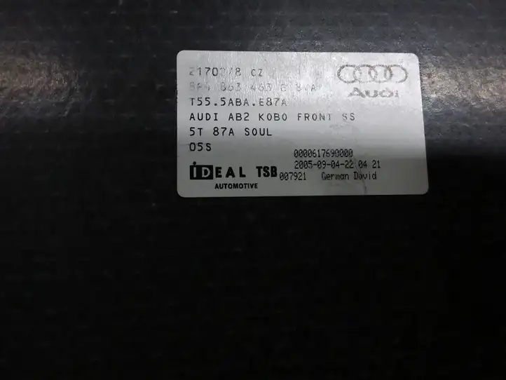Audi A3/S3 8P (2004 - 2008) 8P4863463B87A Коврик багажника — фото 3