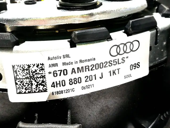 Audi A8 S8 D4 4H (2010 - 2014) 4H0880201J Подушка безопасности руля — фото 8