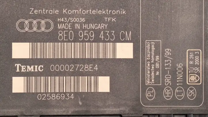 Audi A4 S4 B7 8E 8H (2004 - 2009) 8E0959433CM Модуль комфорта — фото 4