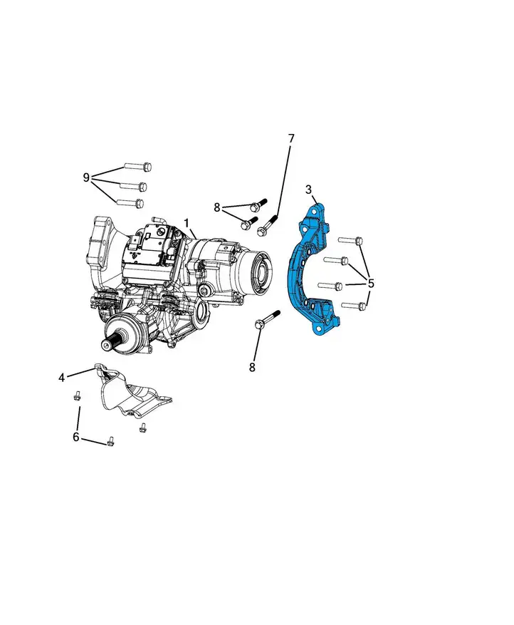 Jeep Cherokee (2013 - 2017) 52123854AB Кронштейн переднего редуктора — фото 5