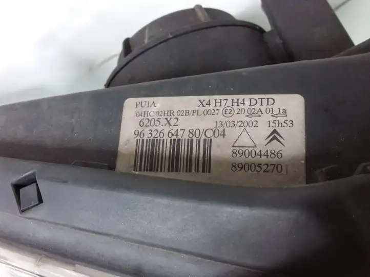 Citroen C5 (2001 - 2004) 9632664780 Передняя фара — фото 2