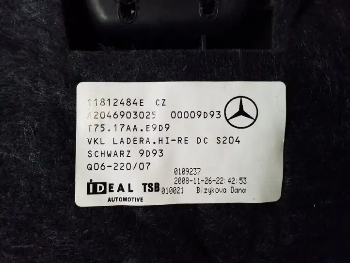 Mercedes-Benz C W204 (2007 - 2014) A2046903025 Прочая отделка багажника — фото 3