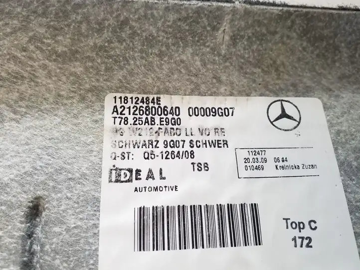 Mercedes-Benz E W212 (2009 - 2016) A2126800640 Передний коврик салона — фото 6