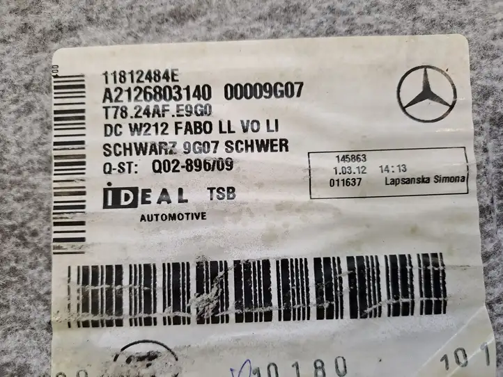 Mercedes-Benz E W212 (2009 - 2016) A2126803140 Передний коврик салона — фото 2