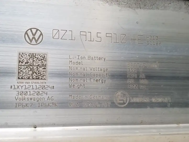 Volkswagen ID.4 (2020 - ) 0Z1915910HE Аккумулятор гибридного / электрического автомобиля — фото 2
