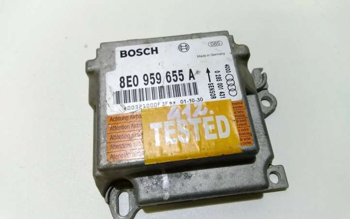 8E0959655A Audi A4 S4 B6 8E 8H Oro pagalvių valdymo blokas