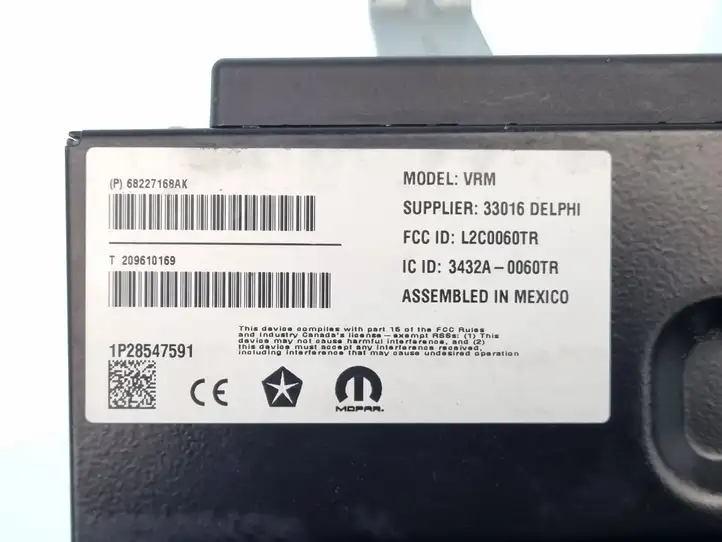 Chrysler Pacifica (2016 - ) P68227168AK Модуль управления видео — фото 4