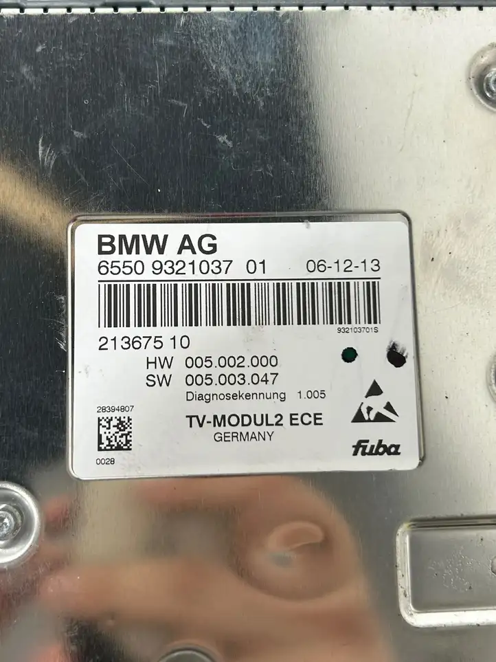 BMW 5 F10 F11 (2009 - 2016) 9321037 Модуль управления видео — фото 6