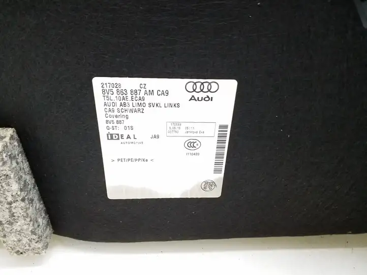 Audi A3/S3 8V (2012 - 2016) 8V5863887AM Боковая обшивка багажника — фото 7