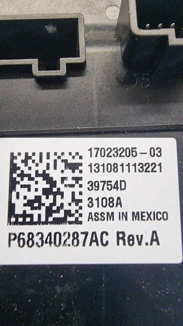 Dodge Ram (2018 - ) P68340287AC Кнопка кондиционера — фото 3