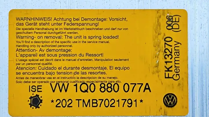 Volkswagen Eos (2006 - 2010) 1Q0880077A Система защиты от опрокидывания — фото 5