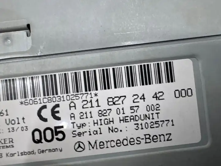 Mercedes-Benz E W211 (2002 - 2009) A2118270157 Навигационные карты CD/DVD — фото 5