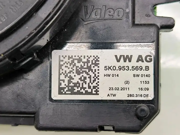 Skoda Superb B6 (3T) (2008 - 2015) 5K0953569B Контактное кольцо SRS — фото 7