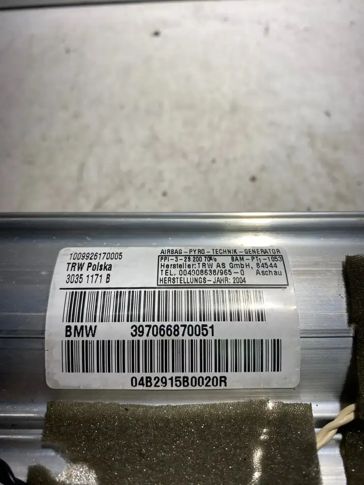 BMW 1 E81 E87 (2004 - 2011) 397066870051 Подушка безопасности пассажира — фото 6