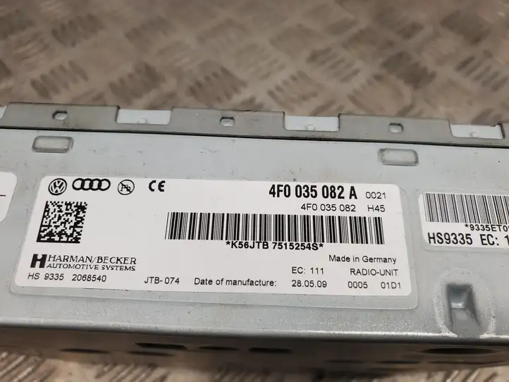 Audi A6 S6 C6 4F (2008 - 2011) 4F0035082A Магнитола / мультимедийная система — фото 2