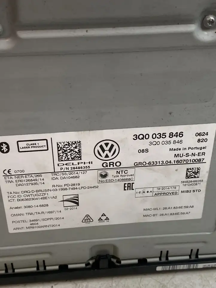 Volkswagen PASSAT B8 (2015 - ) 3Q0035846 Магнитола / мультимедийная система — фото 6