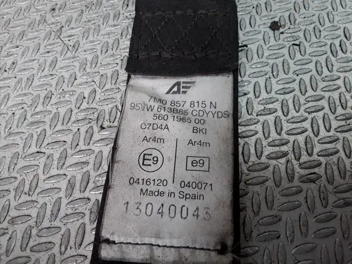 Ford Galaxy (2000 - 2006) 7M0857815N Ремень безопасности 3-го ряда — фото 2