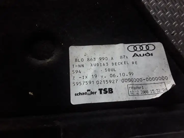 Audi A3/S3 8L (2000 - 2003) 8L0863990A87A Прочая отделка багажника — фото 2