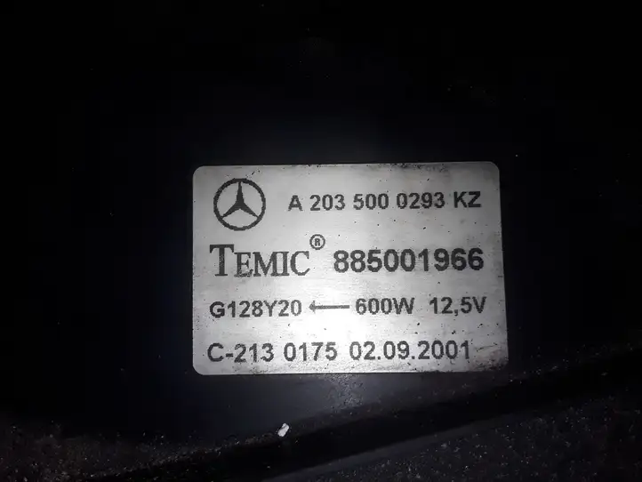 Mercedes-Benz C W203 (2000 - 2007) A2035000293KZ Электровентилятор радиатора — фото 2