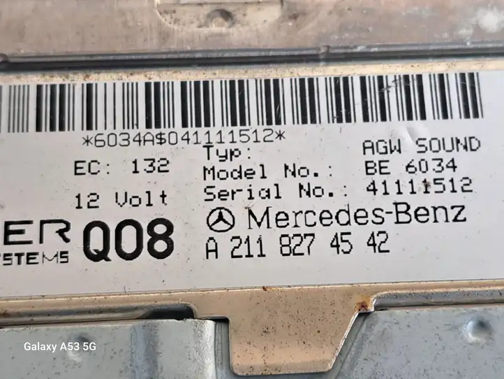 Mercedes-Benz E W211 (2002 - 2009) A2118274542 Усилитель звука — фото 3
