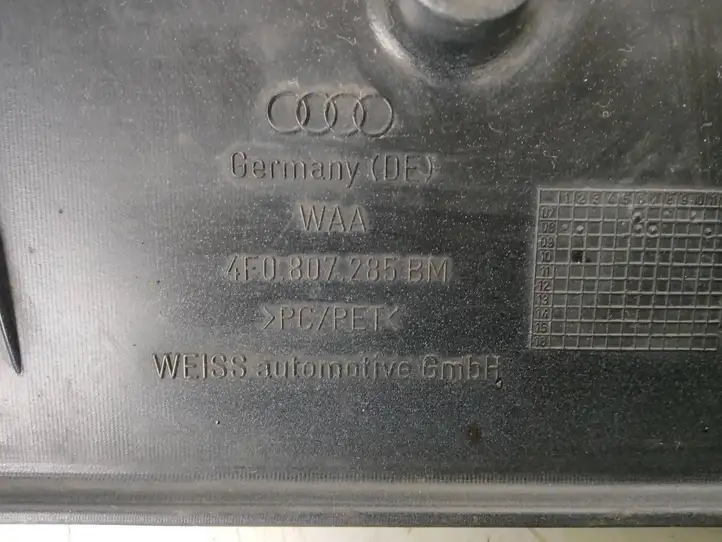 Audi RS6 C6 (2007 - 2012) 4F0807285BM Рамка номера — фото 2