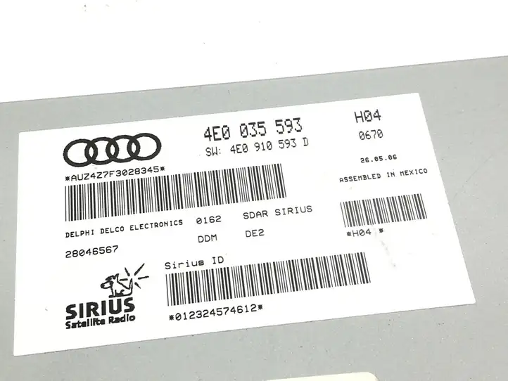 Audi A8 S8 D3 4E (2005 - 2007) 4E0035593 Контроллер мультимедийной системы — фото 5
